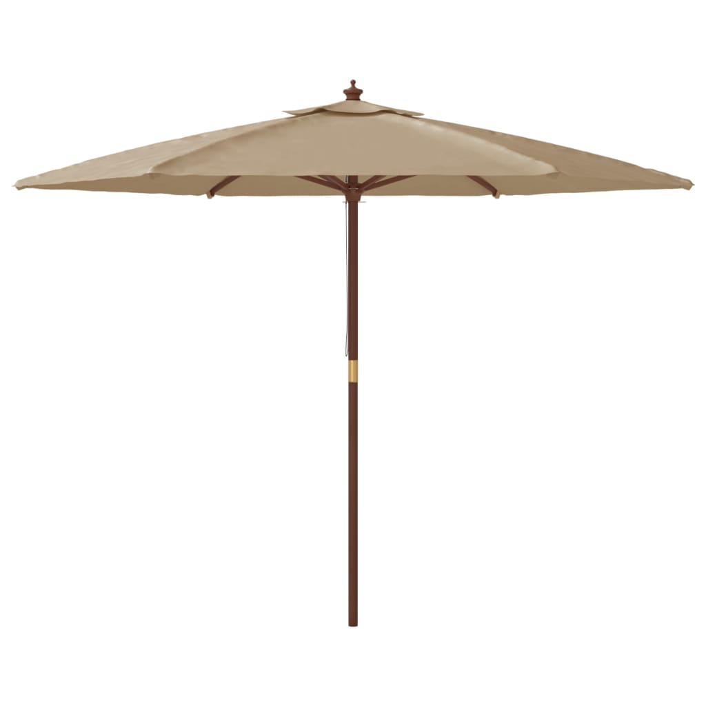 Garden Parasol With Wooden Pole 299X240 Cm