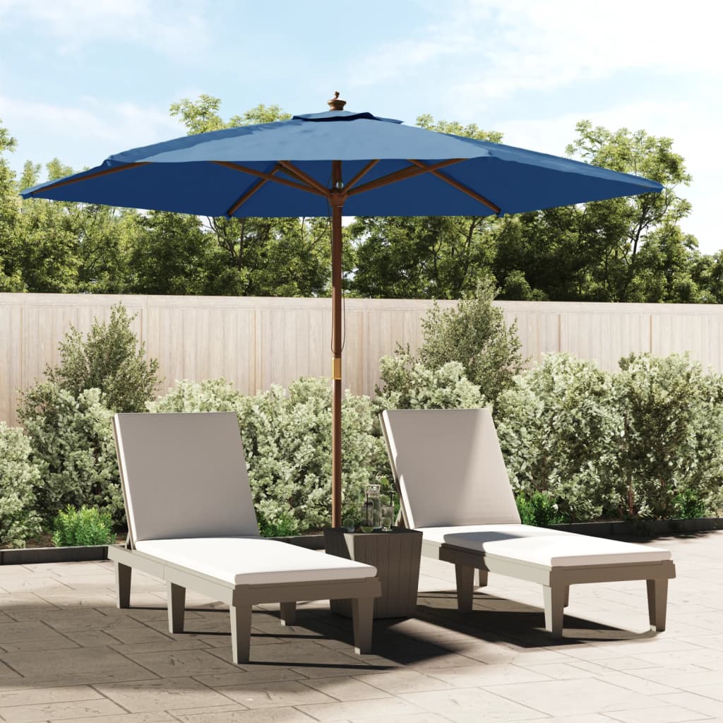 Garden Parasol With Wooden Pole 299X240 Cm
