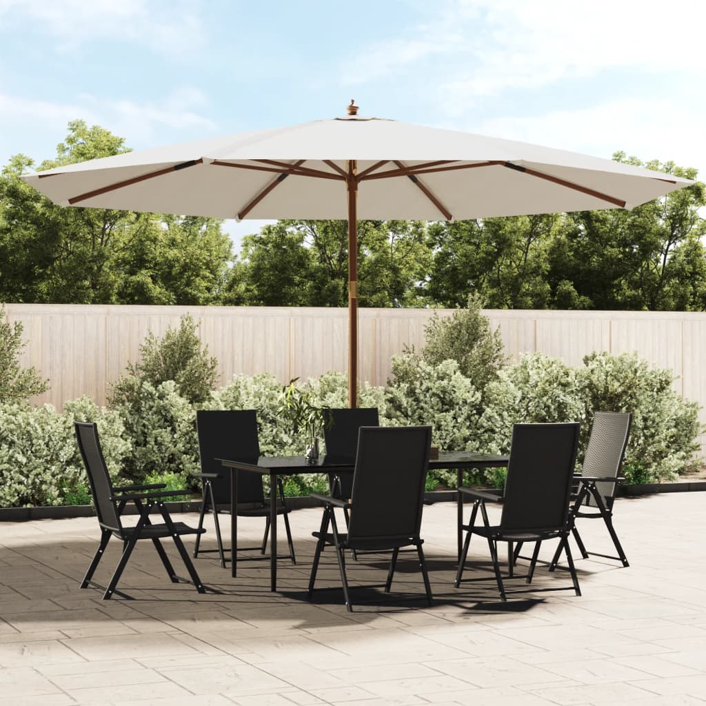 Garden Parasol With Wooden Pole 400X273 Cm