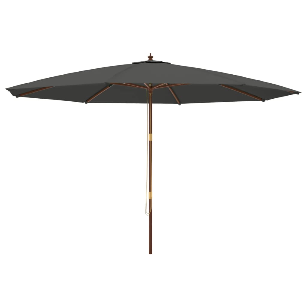 Garden Parasol With Wooden Pole 400X273 Cm
