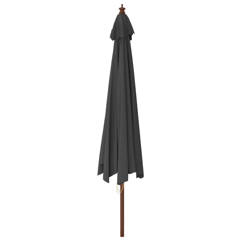 Garden Parasol With Wooden Pole 400X273 Cm