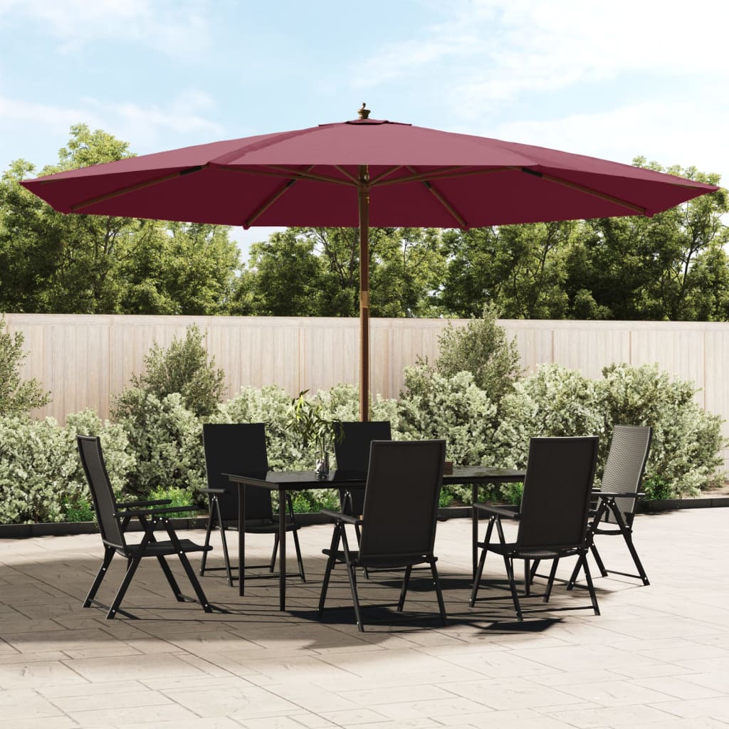 Garden Parasol With Wooden Pole 400X273 Cm