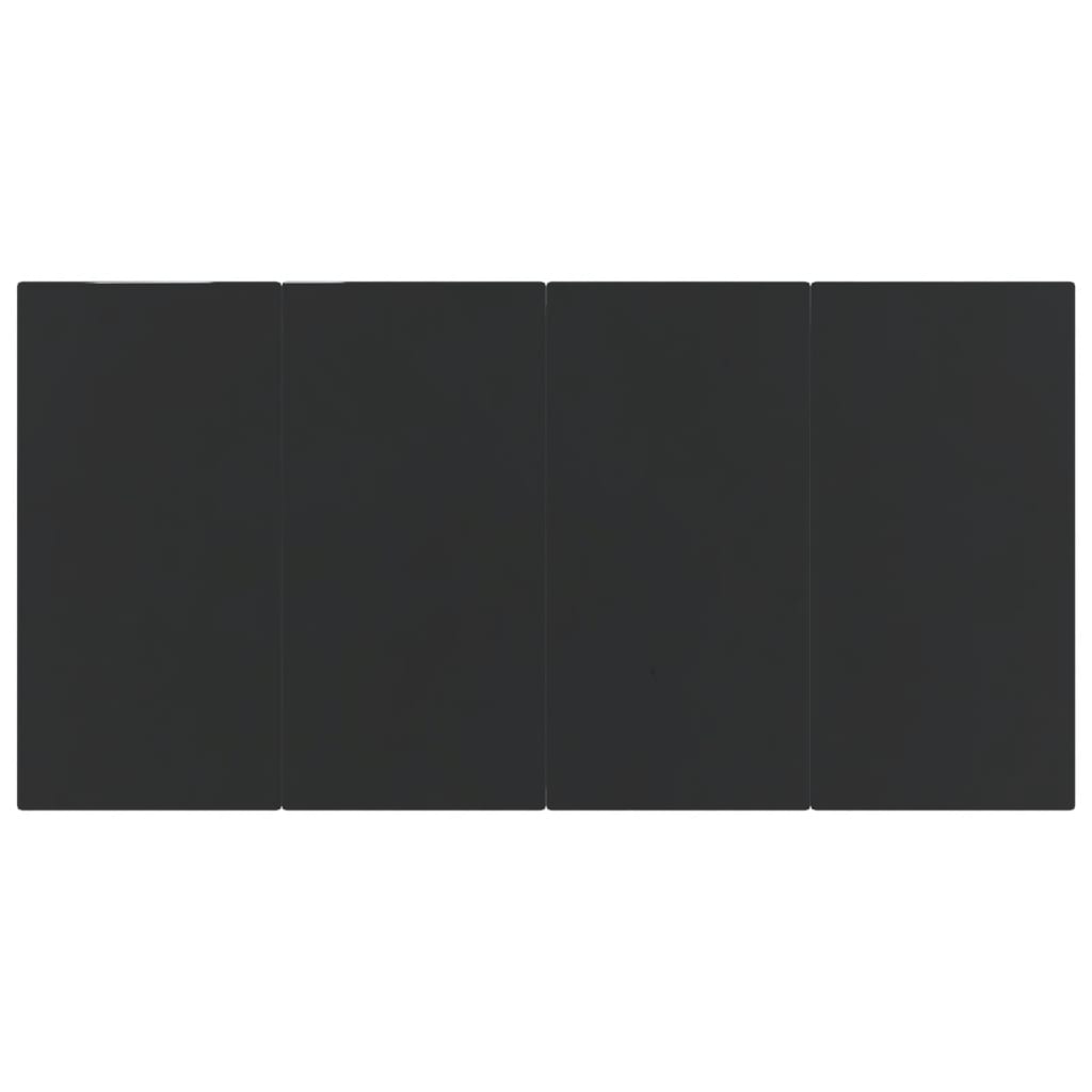 5 Piece Garden Dining Set Black Pvc Rattan