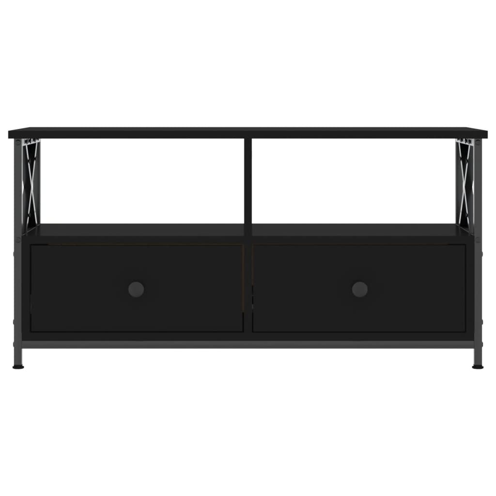 Tv Cabinet 90X33X45 Cm Engineered Wood&Iron
