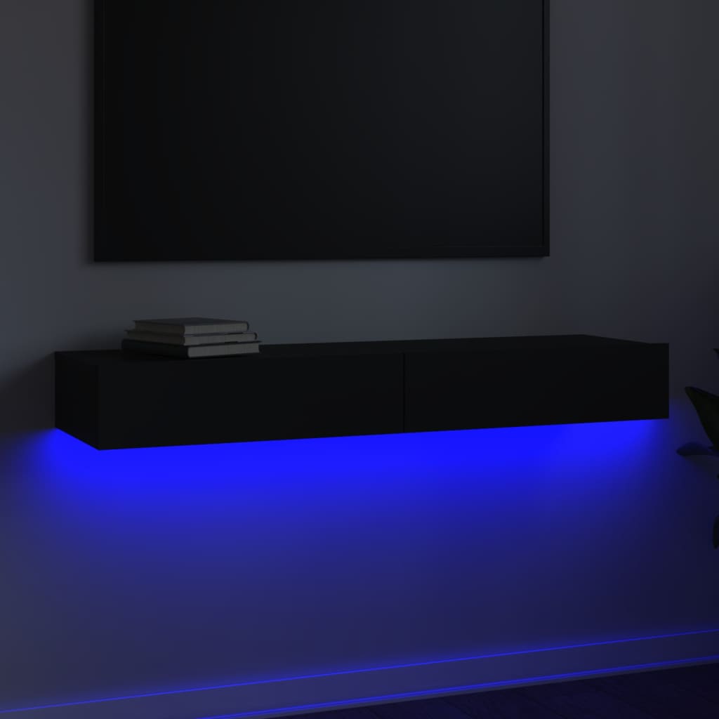 Tv Cabinet With Led Lights 120X35X15.5 Cm