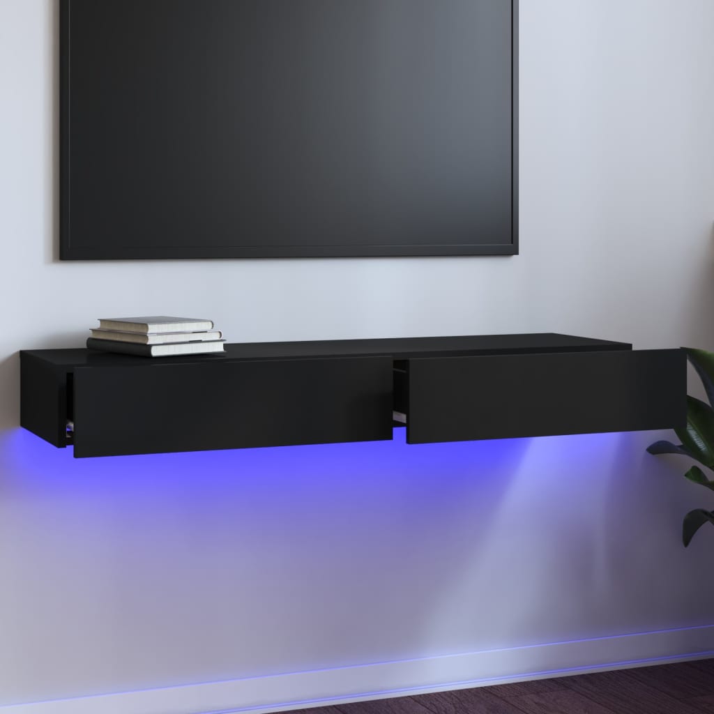 Tv Cabinet With Led Lights 120X35X15.5 Cm