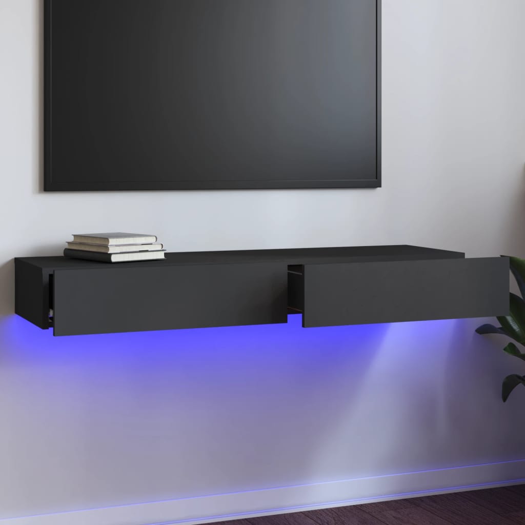 Tv Cabinet With Led Lights 120X35X15.5 Cm