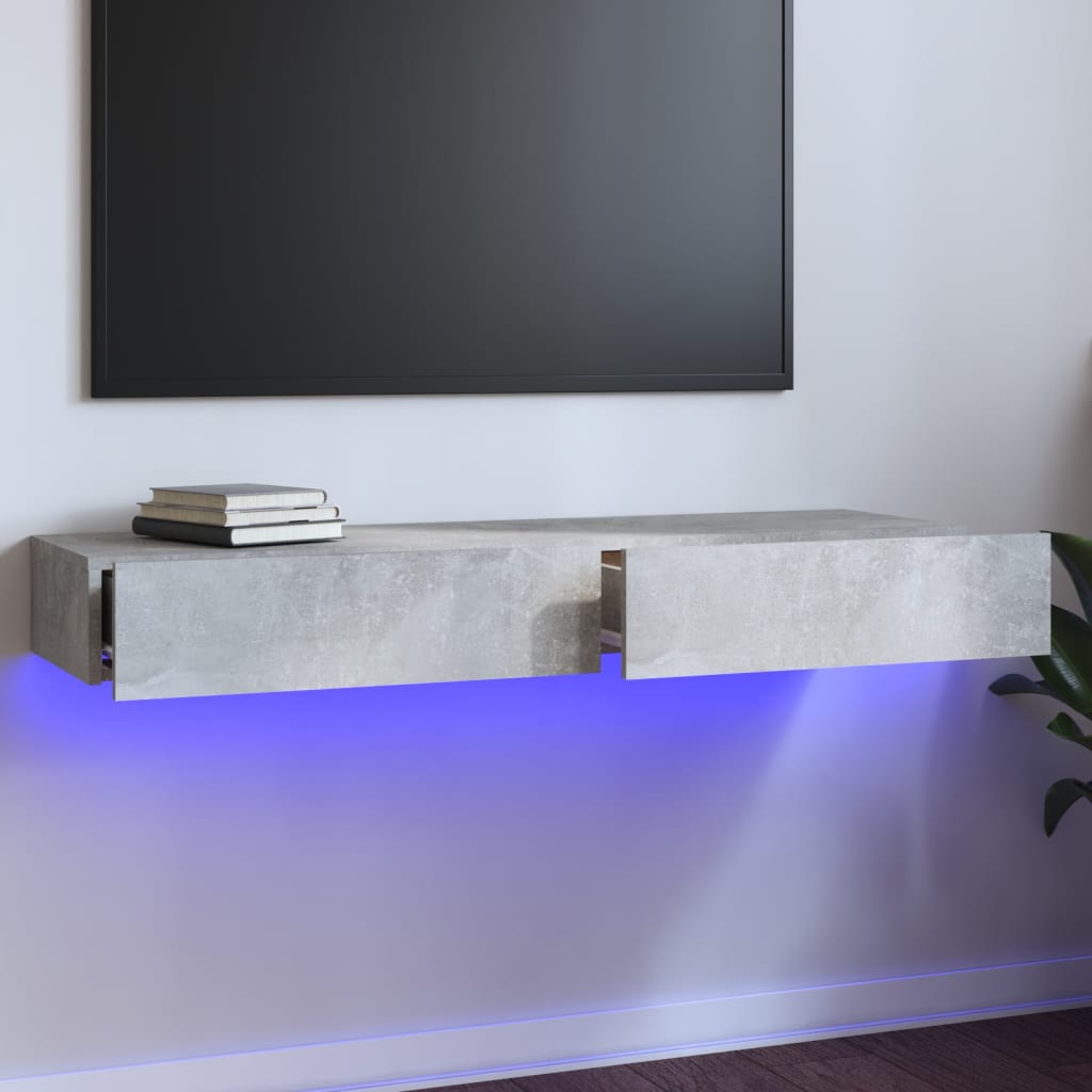 Tv Cabinet With Led Lights 120X35X15.5 Cm
