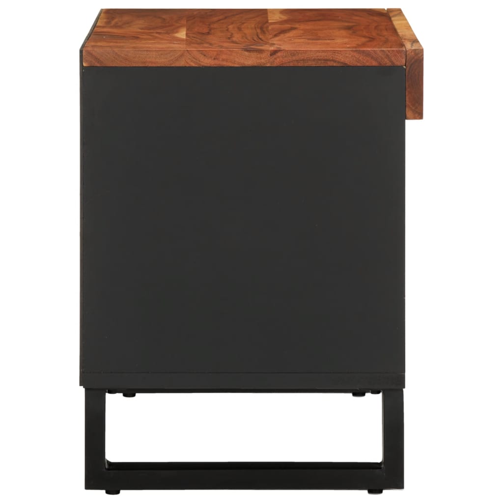 Tv Cabinet 85X33X43.5 Cm Solid Wood Acacia