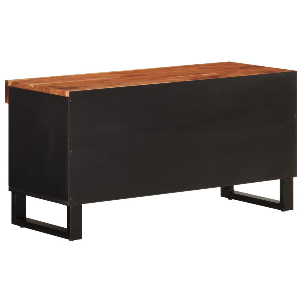 Tv Cabinet 85X33X43.5 Cm Solid Wood Acacia