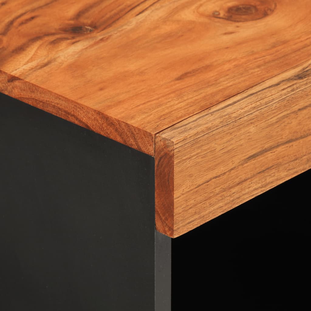 Tv Cabinet 85X33X43.5 Cm Solid Wood Acacia