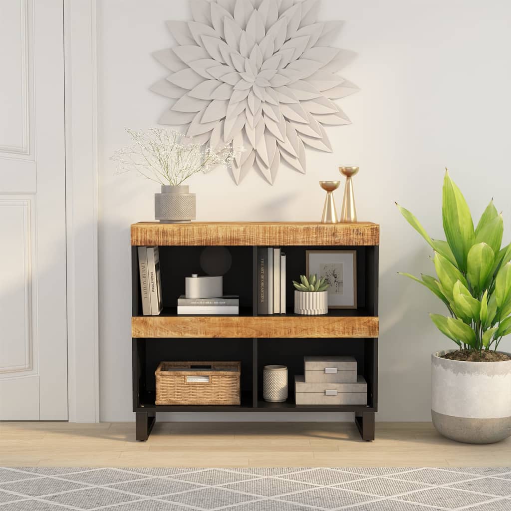 Side Cabinet 85X33X75 Cm Solid Wood Mango