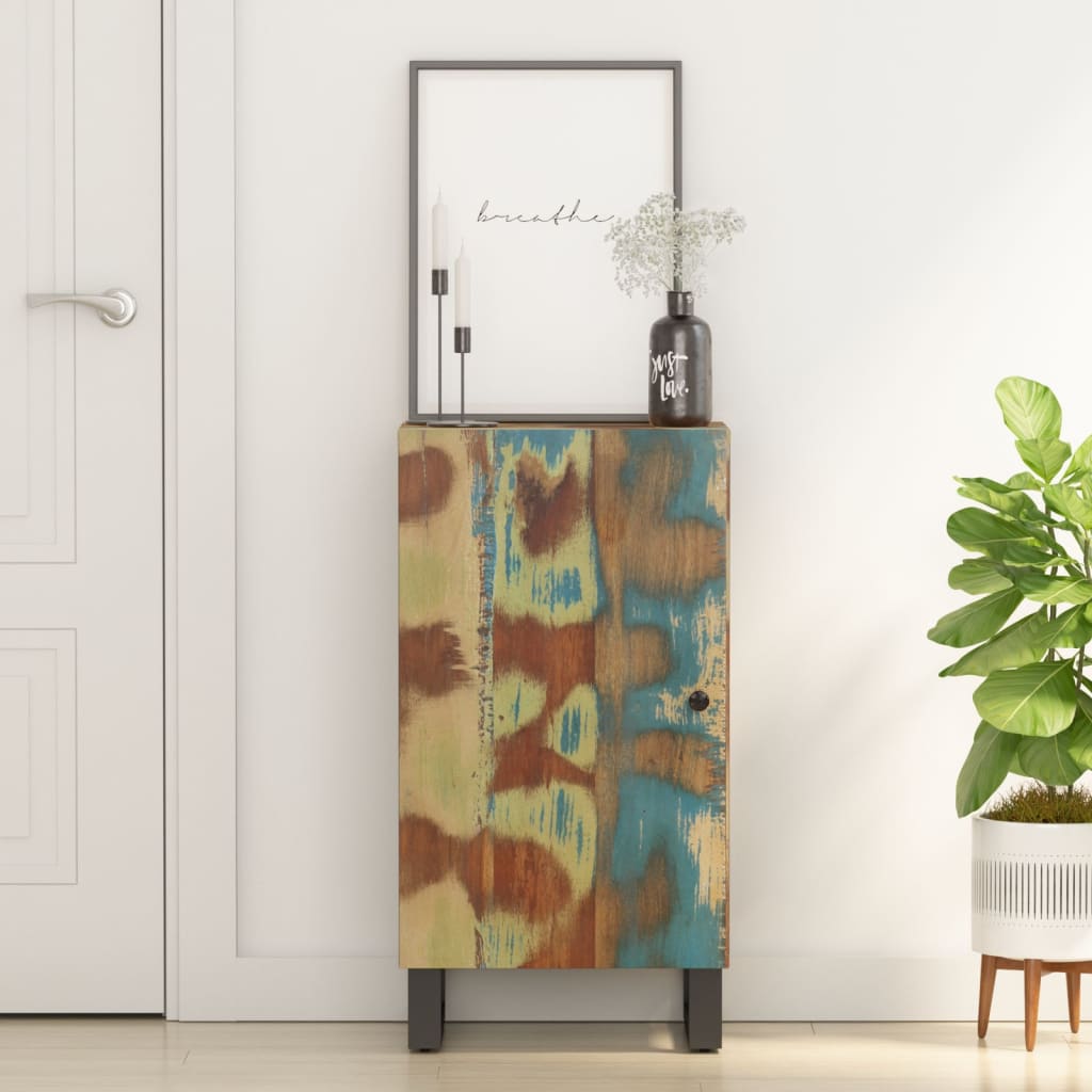 Sideboard With Door 40X31X75 Cm Solid Wood Reclaimed