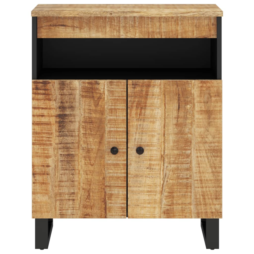 Sideboard With 2 Doors 60X33X75 Cm Solid Wood Mango