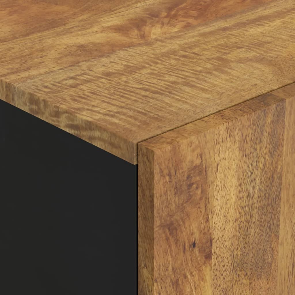 Highboard With Drawer 60X33X100 Cm Solid Wood Mango&Iron