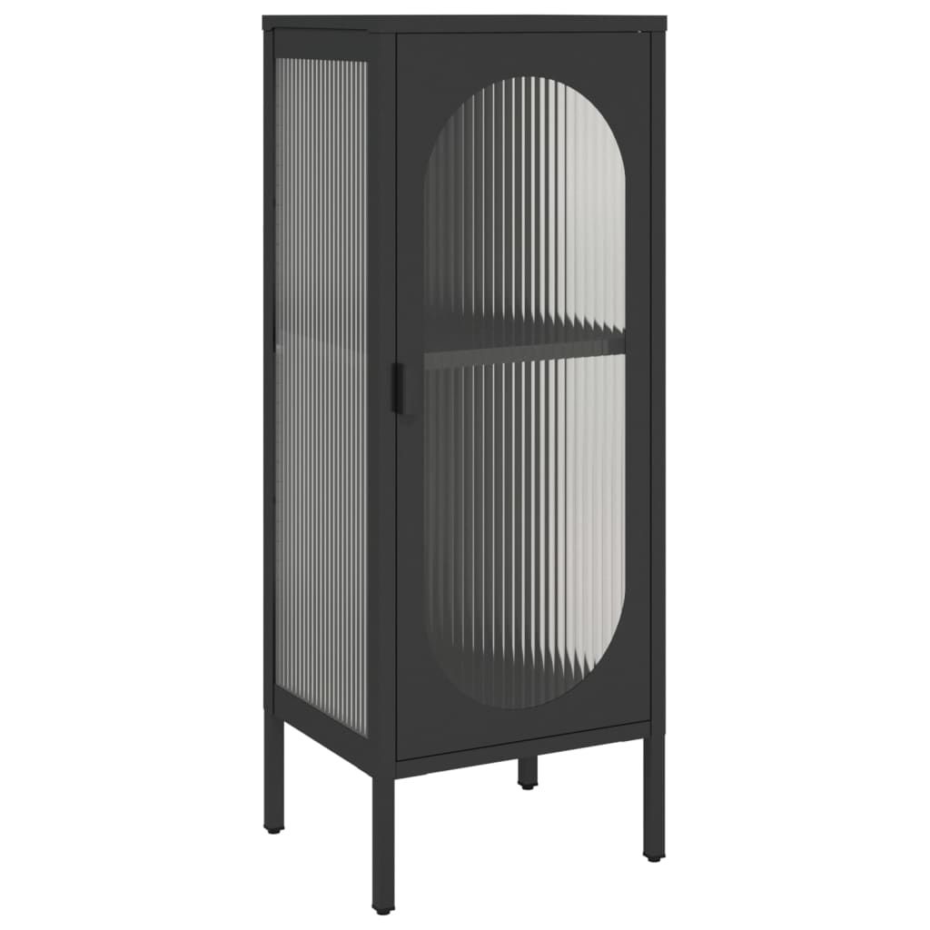Sideboard Black 40X35X105 Cm Glass And Steel