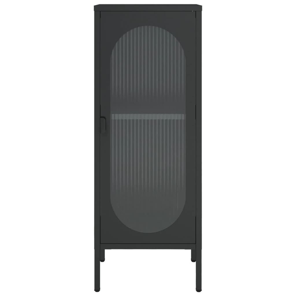 Sideboard Black 40X35X105 Cm Glass And Steel