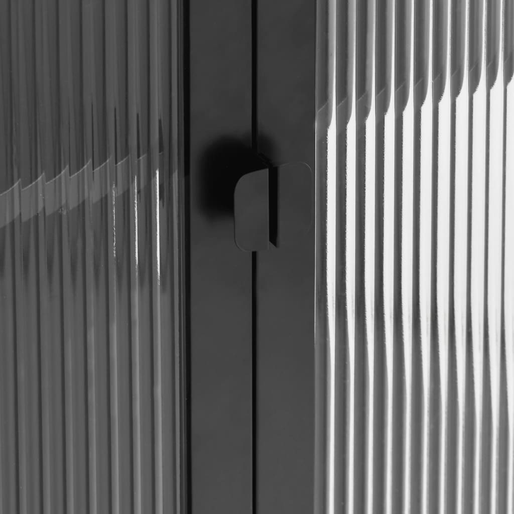 Sideboard Black 70X35X70 Cm Glass And Steel