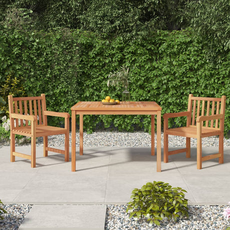 5 Piece Garden Dining Set Solid Teak Wood