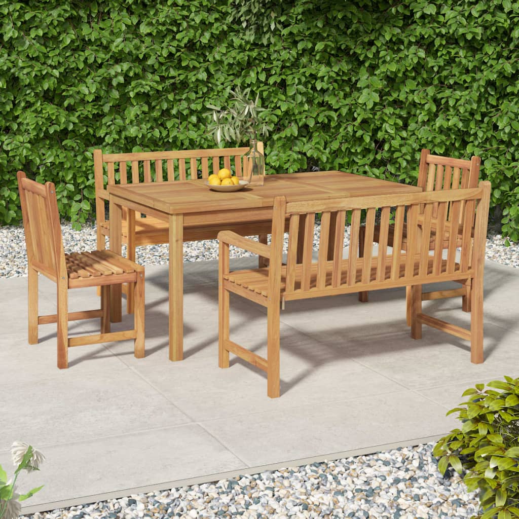 3 Piece Garden Dining Set Solid Wood Teak