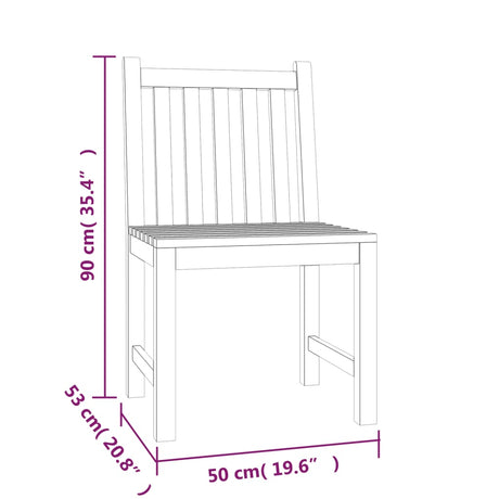 5 Piece Garden Dining Set Solid Wood Teak
