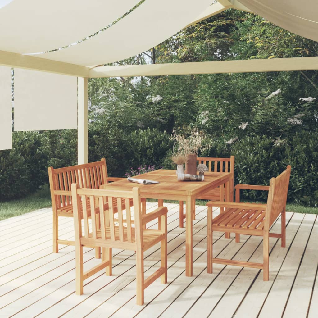 3 Piece Garden Dining Set Solid Wood Teak