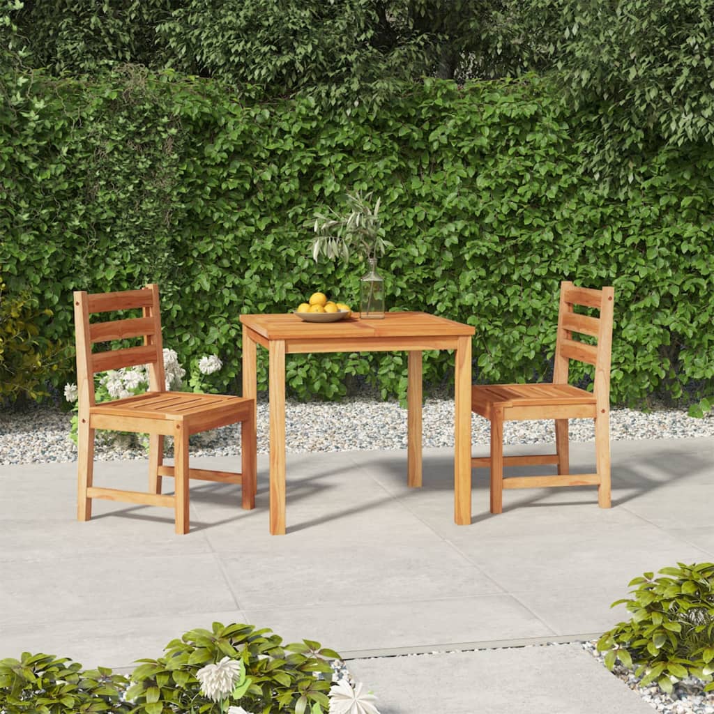 5 Piece Garden Dining Set Solid Wood Teak