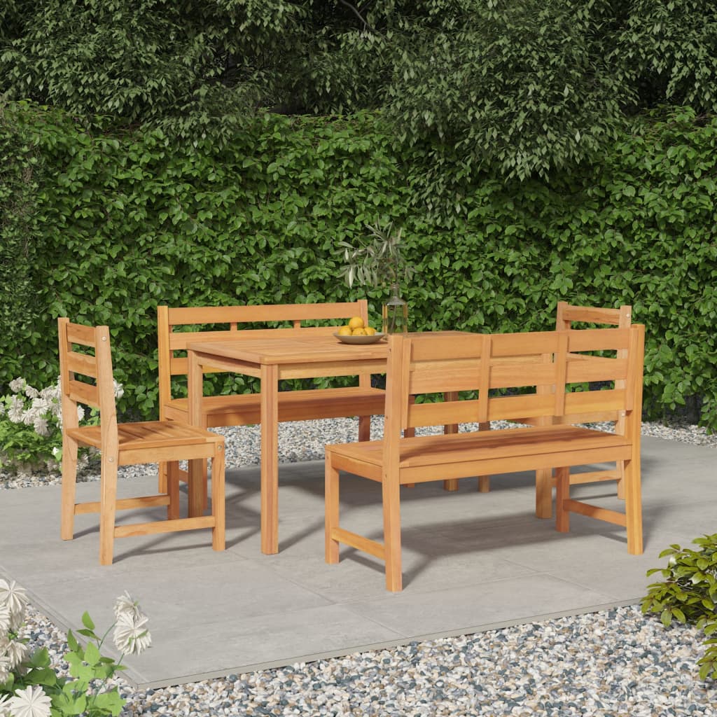 3 Piece Garden Dining Set Solid Wood Teak