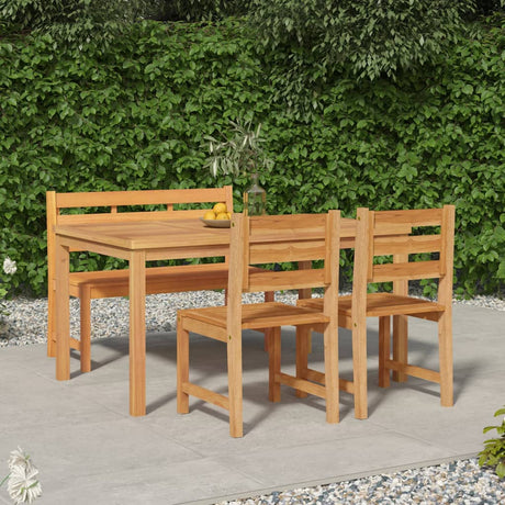 3 Piece Garden Dining Set Solid Wood Teak