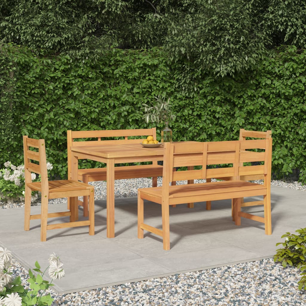 3 Piece Garden Dining Set Solid Wood Teak