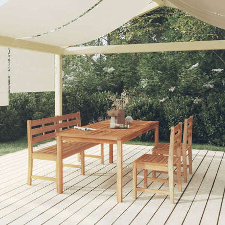 3 Piece Garden Dining Set Solid Wood Teak