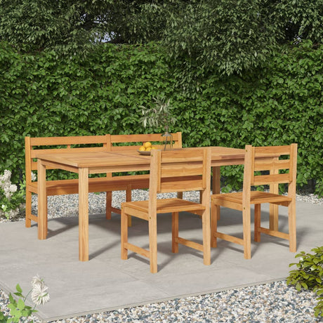3 Piece Garden Dining Set Solid Wood Teak