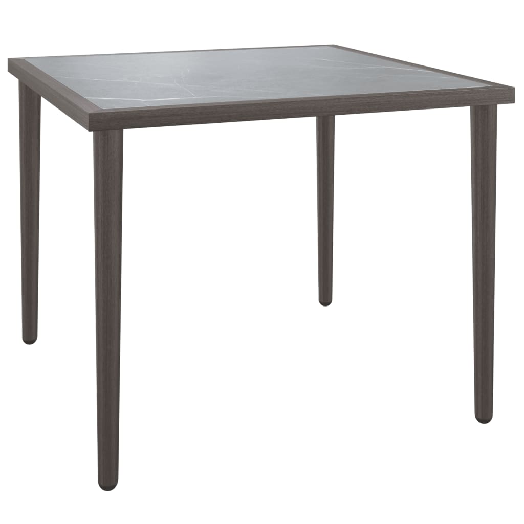 Garden Table Grey 48X48X37 Cm Steel