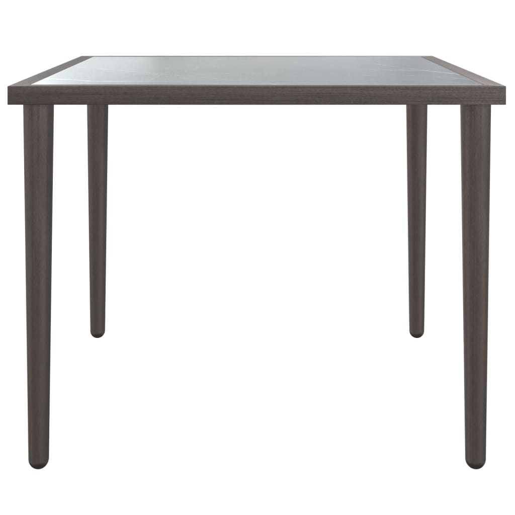 Garden Table Grey 48X48X37 Cm Steel