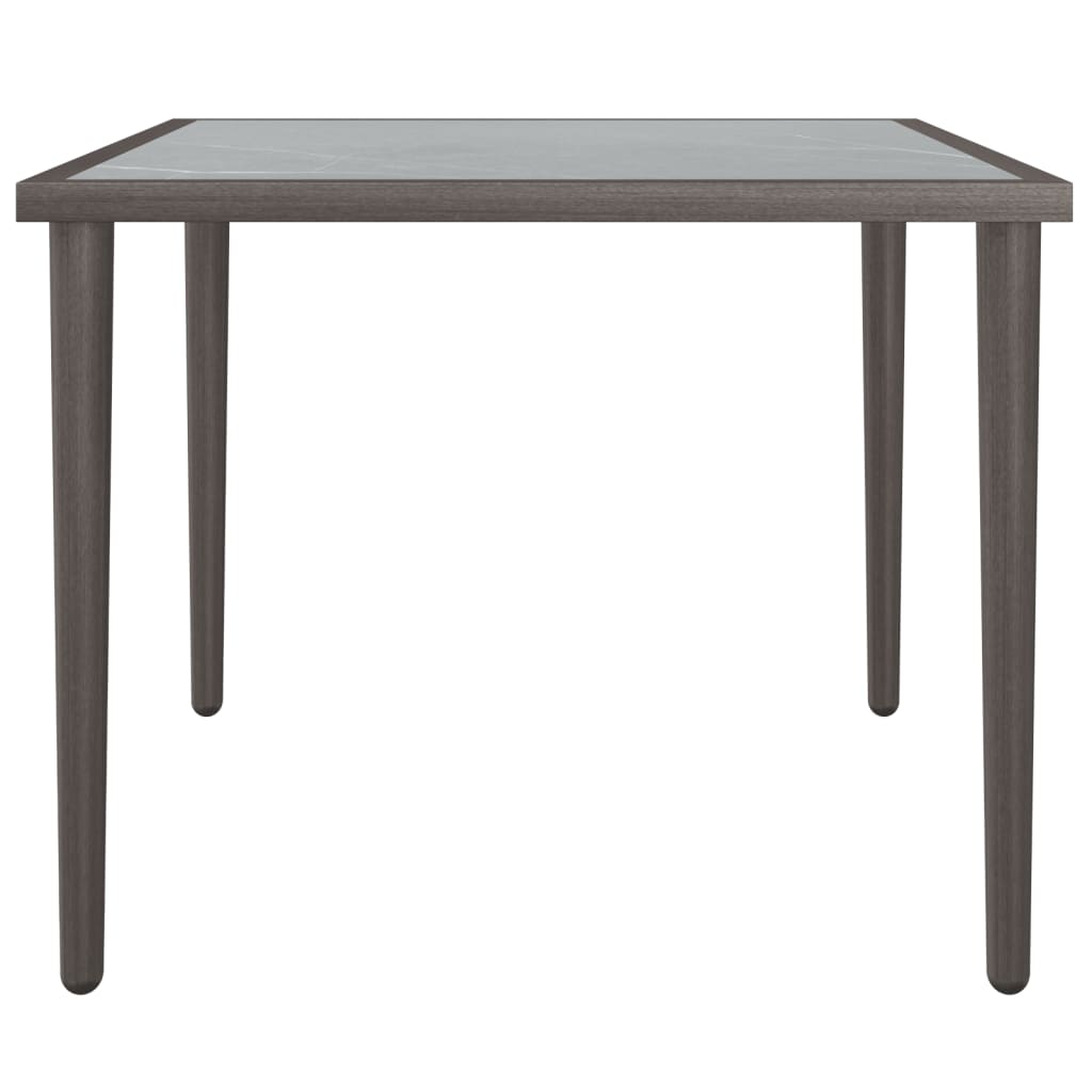 Garden Table Grey 48X48X37 Cm Steel