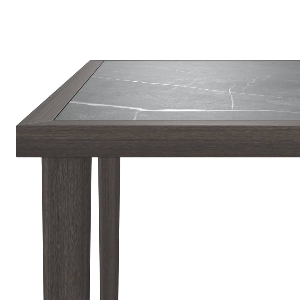 Garden Table Grey 48X48X37 Cm Steel