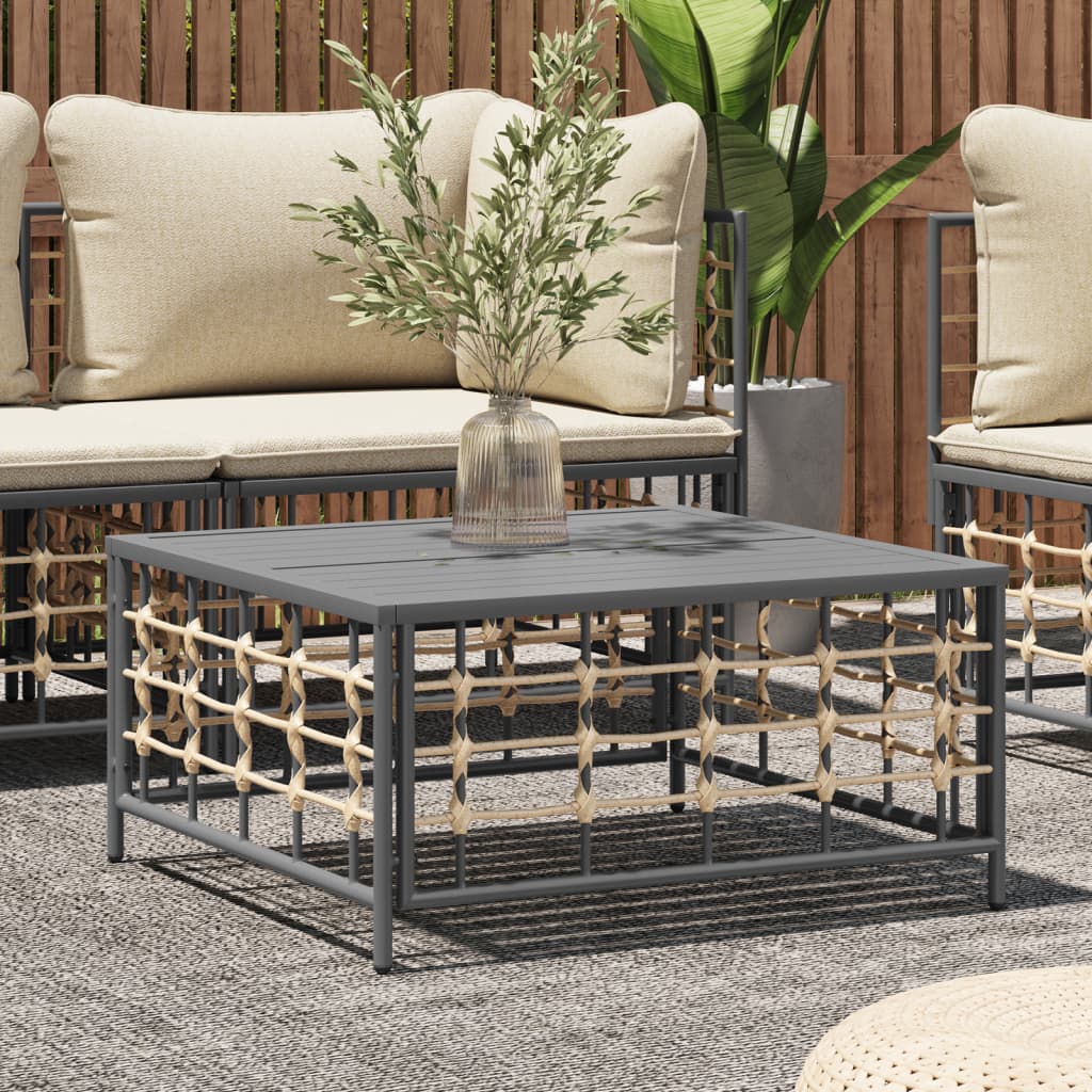 Garden Anthracite 70X70X34 Cm Poly Rattan