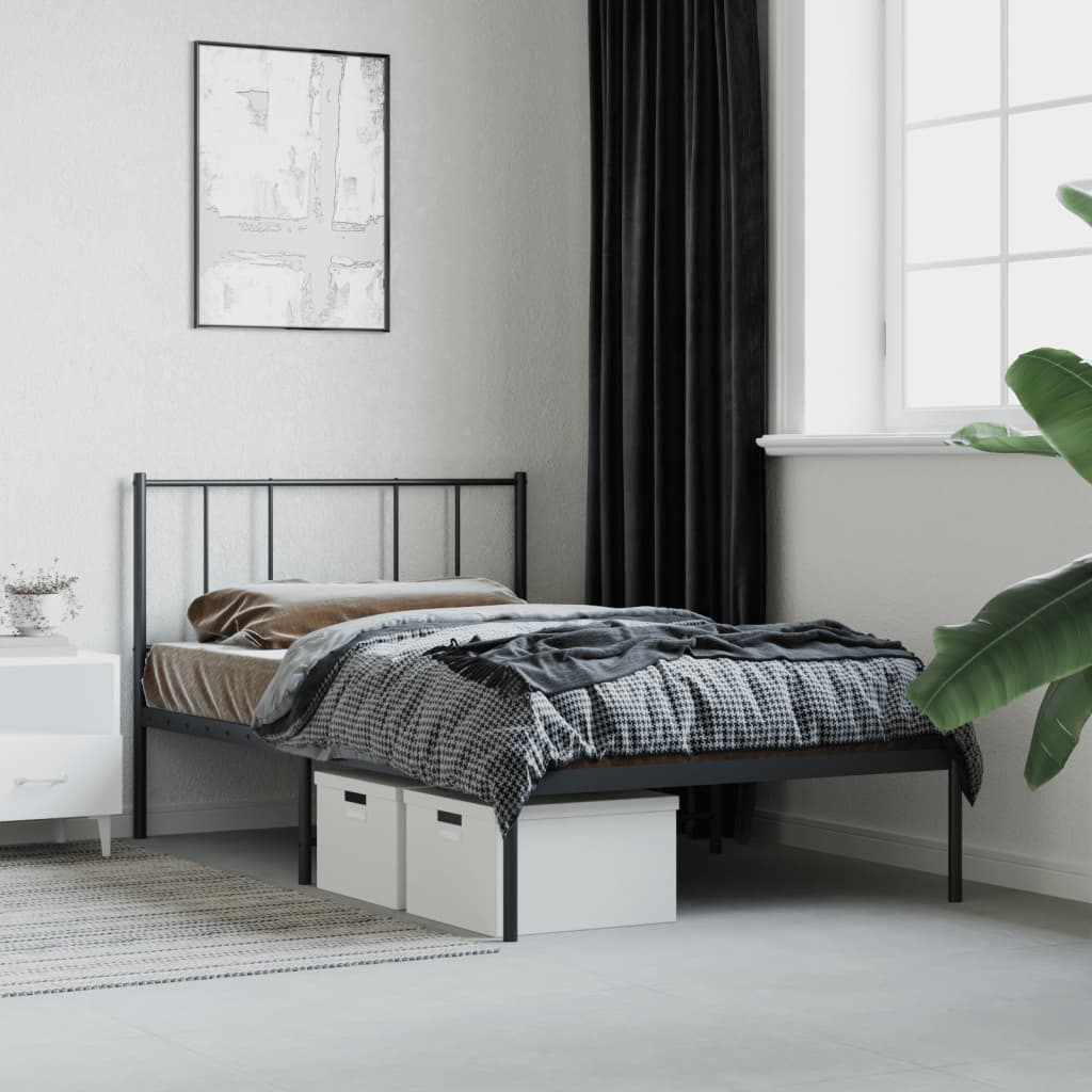 Metal Bed Frame Without Mattress 90X190Cm