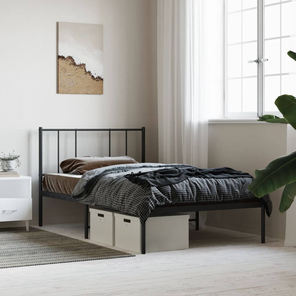 Metal Bed Frame Without Mattress 90X190Cm