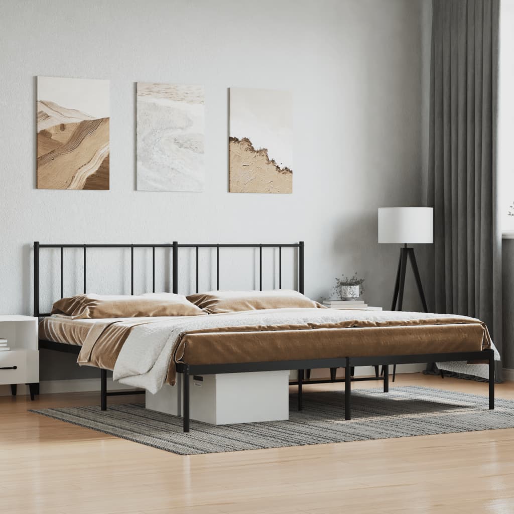 Metal Bed Frame Without Mattress 90X190Cm