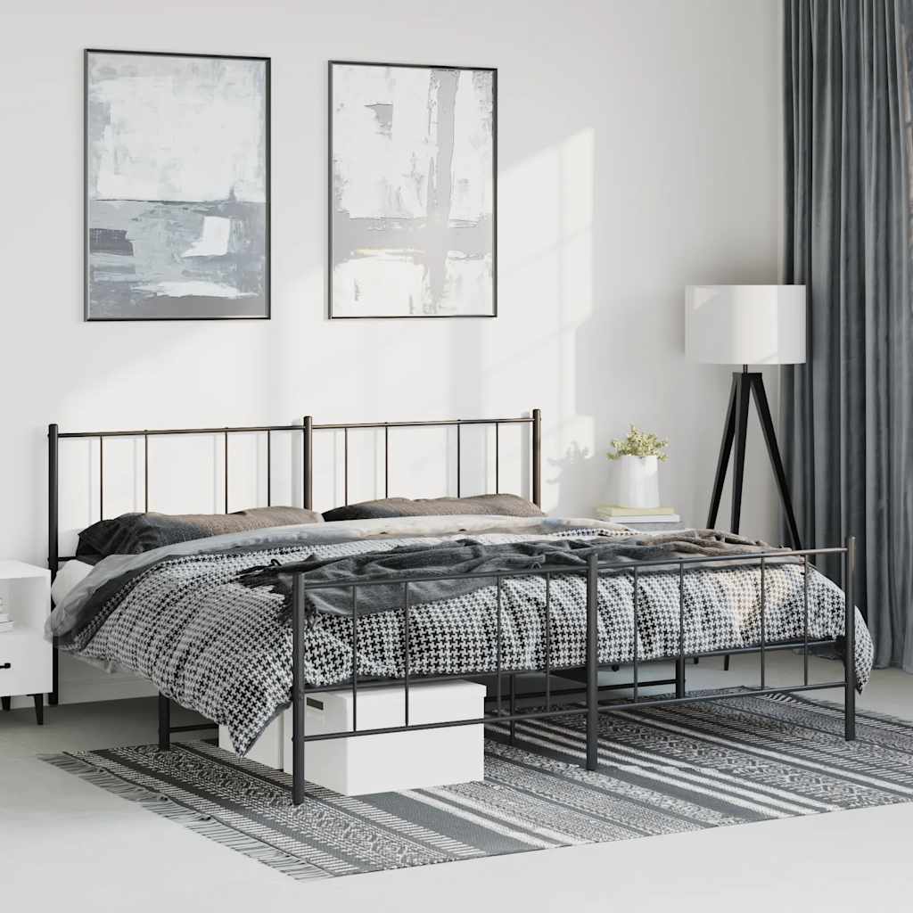 Metal Bed Frame Without Mattress 90X190Cm