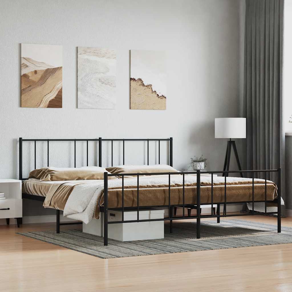Metal Bed Frame Without Mattress 90X190Cm