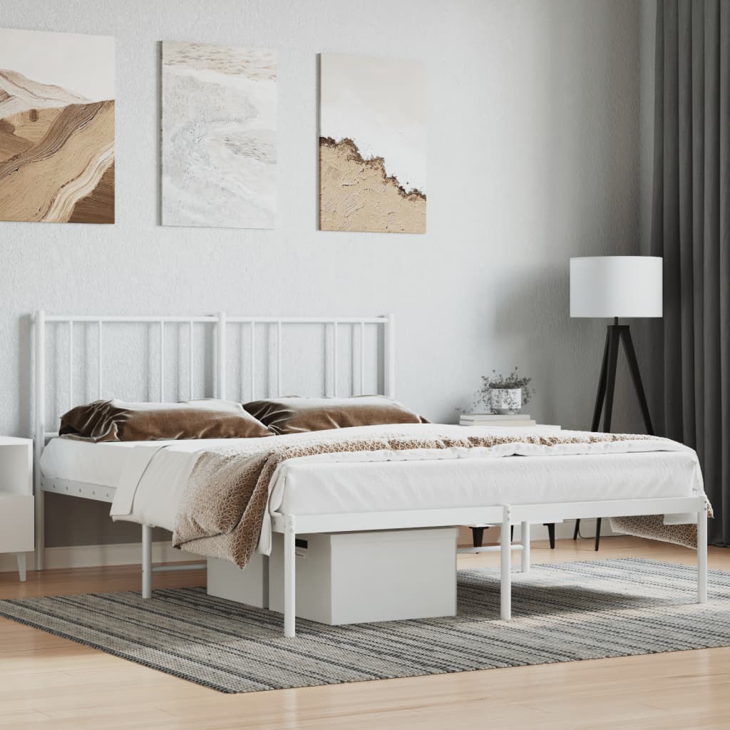 Metal Bed Frame Without Mattress 90X190Cm