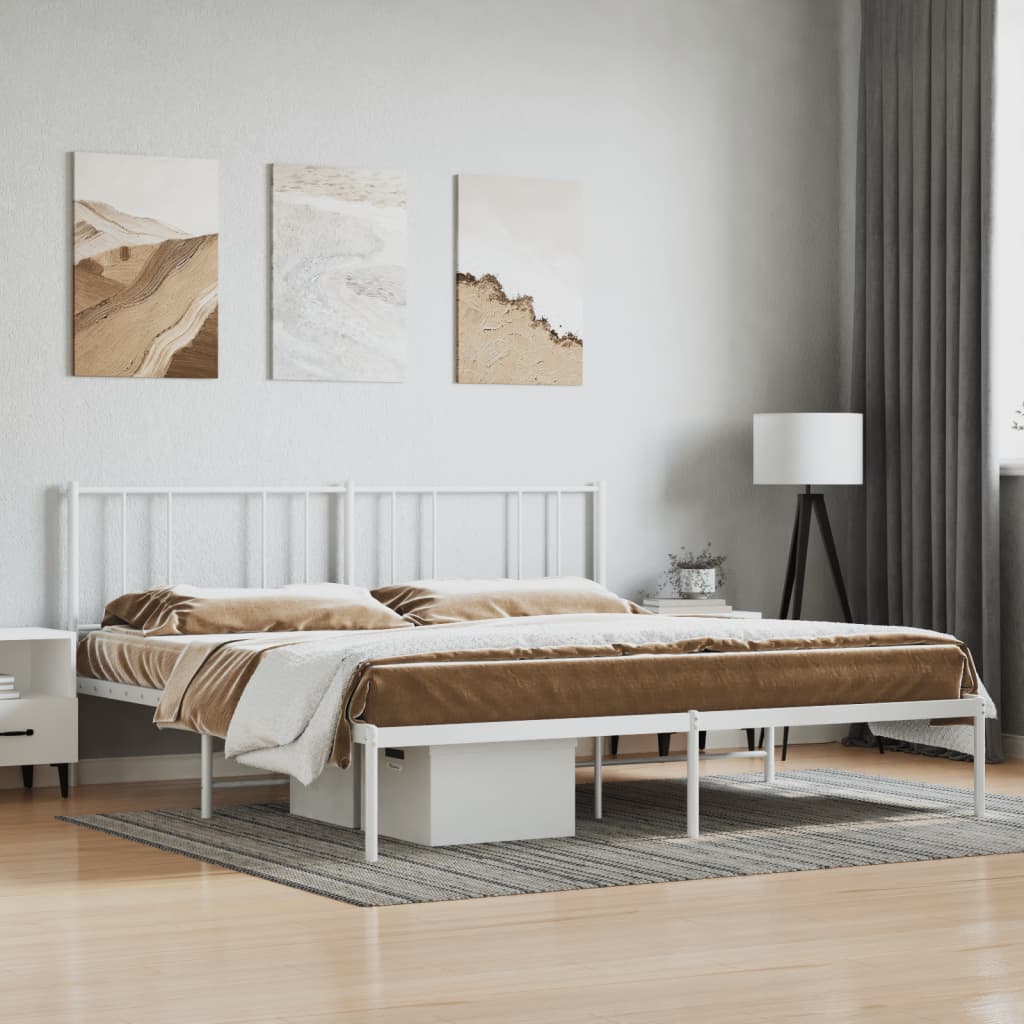 Metal Bed Frame Without Mattress 90X190Cm