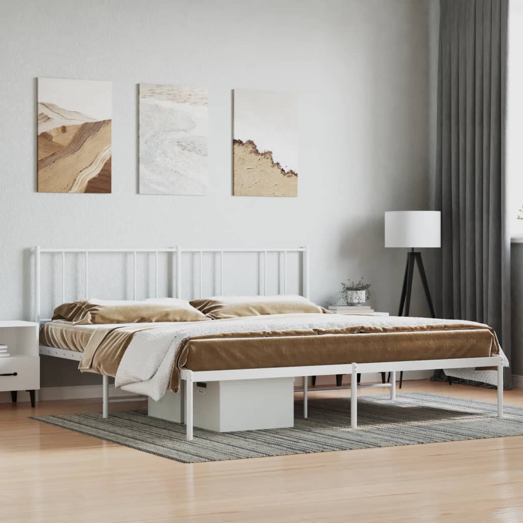 Metal Bed Frame Without Mattress 90X190Cm