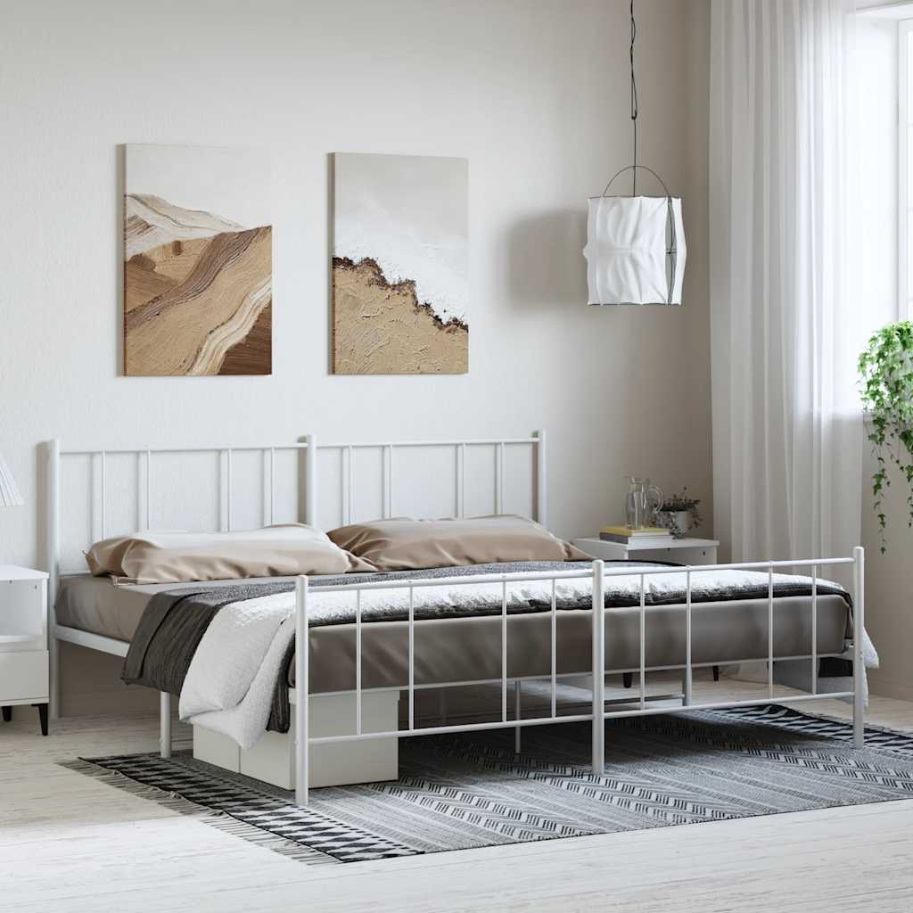 Metal Bed Frame Without Mattress 90X190Cm