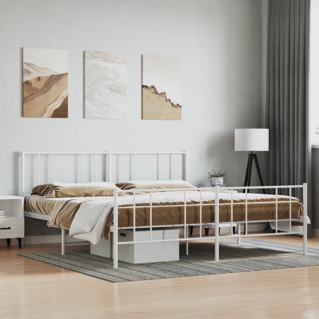 Metal Bed Frame Without Mattress 90X190Cm