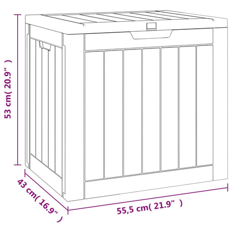 Garden Storage Box 55.5X43X53 Cm Polypropylene