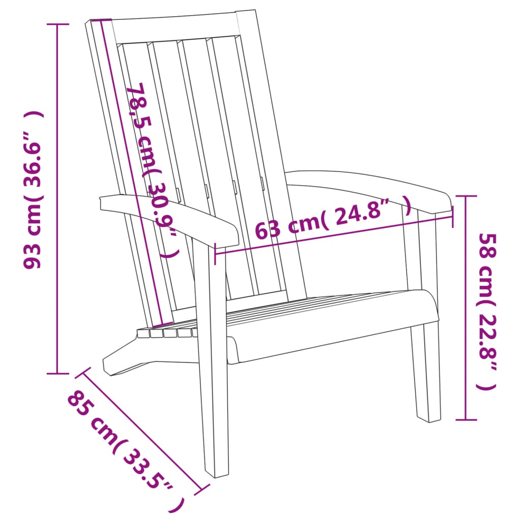 Garden Adirondack Chairs 2 Pcs Polypropylene