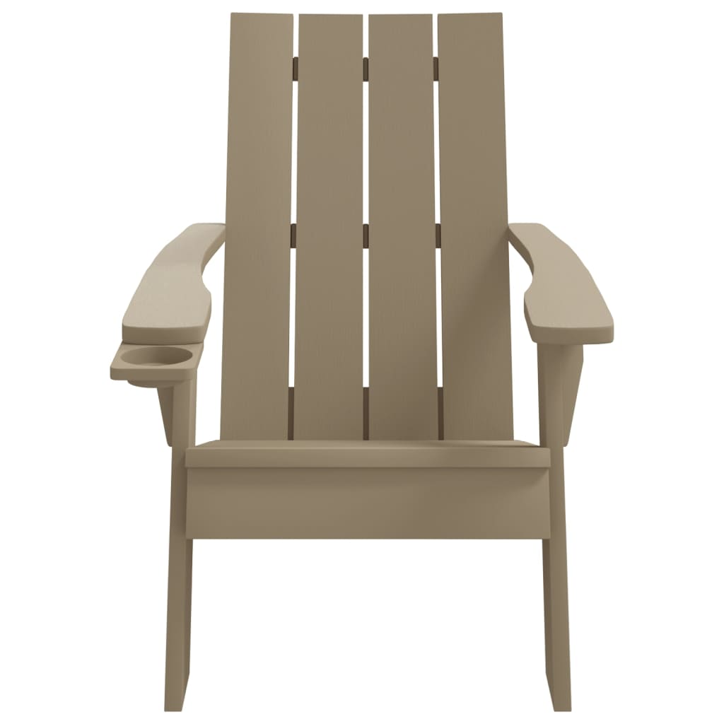Garden Adirondack Chair Light Brown 75X88.5X89.5Cm Polypropylene